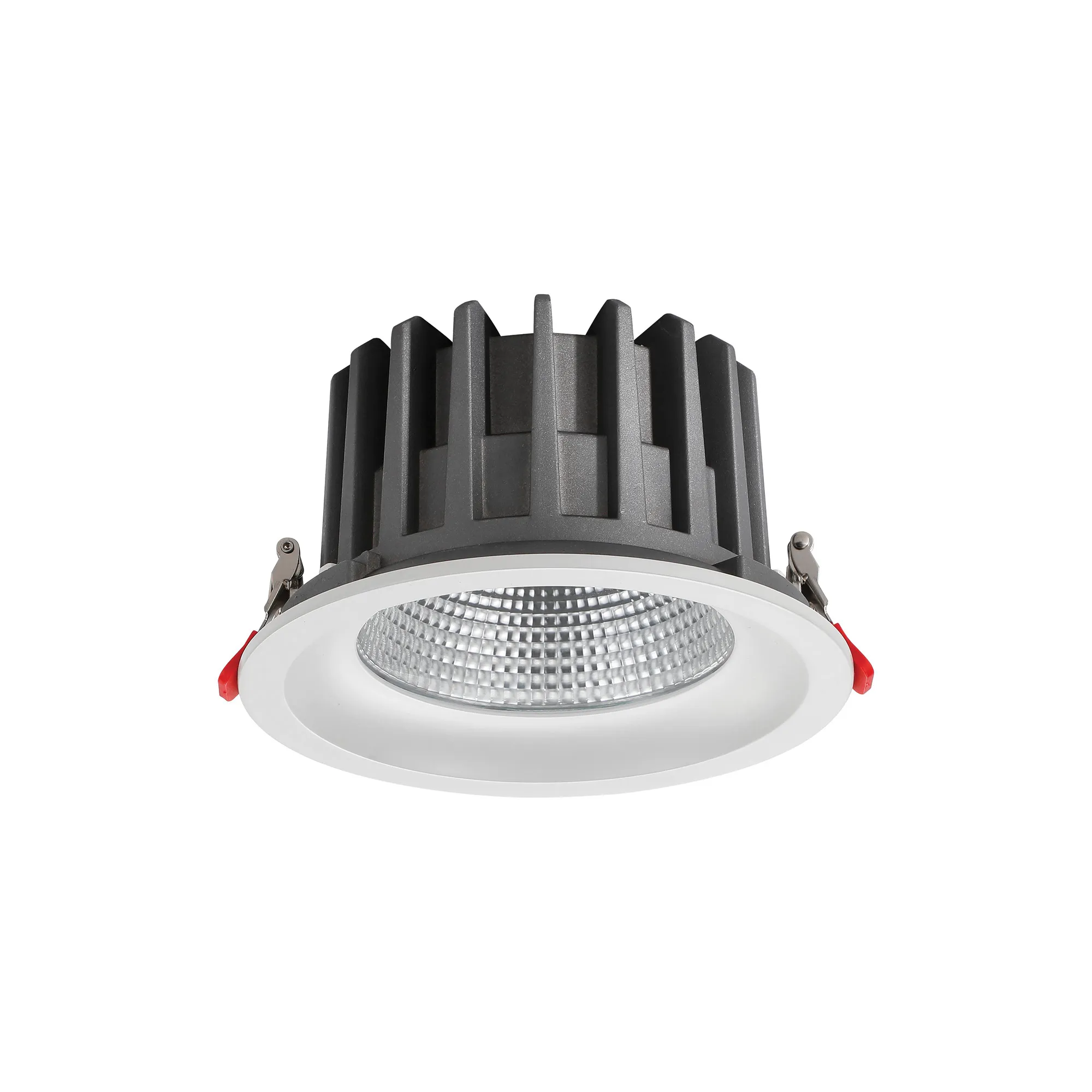 DL200065  Bionic 40, 40W, 1000mA, White Deep Round Recessed Downlight, 3540lm ,Cut Out 175mm, 40° , 4000K, IP44, DRIVER INC., 5yrs Warranty.